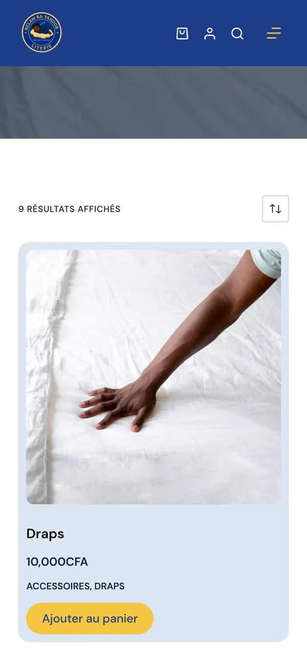 Page de NBY : Nelaw Ba Yandoor sur téléphone