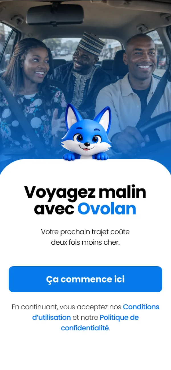 Application Ovolan : écran de présentation publié sur l'App Store