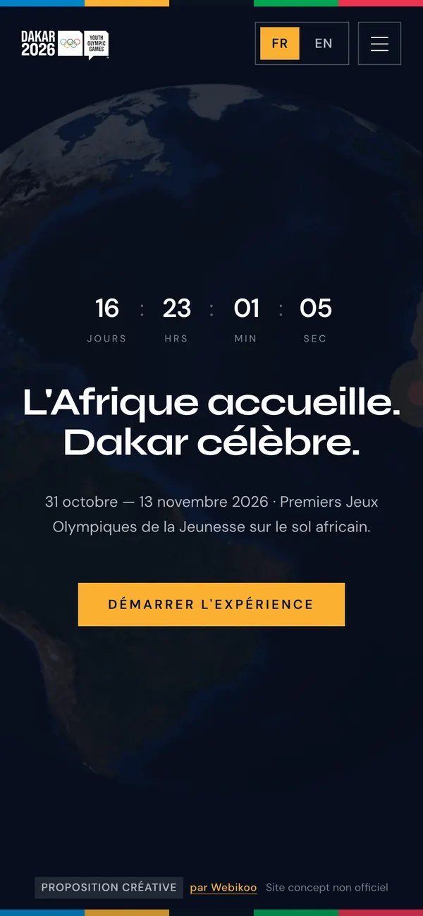 Page de Sen JOJ sur téléphone